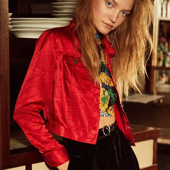 satin trucker jacket